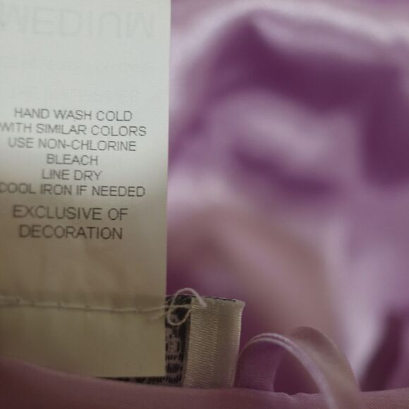 Cinema Etoile Lavender Applique Silky Robe Sleepwear Medium - Picture 11 of 11